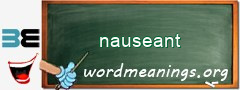 WordMeaning blackboard for nauseant